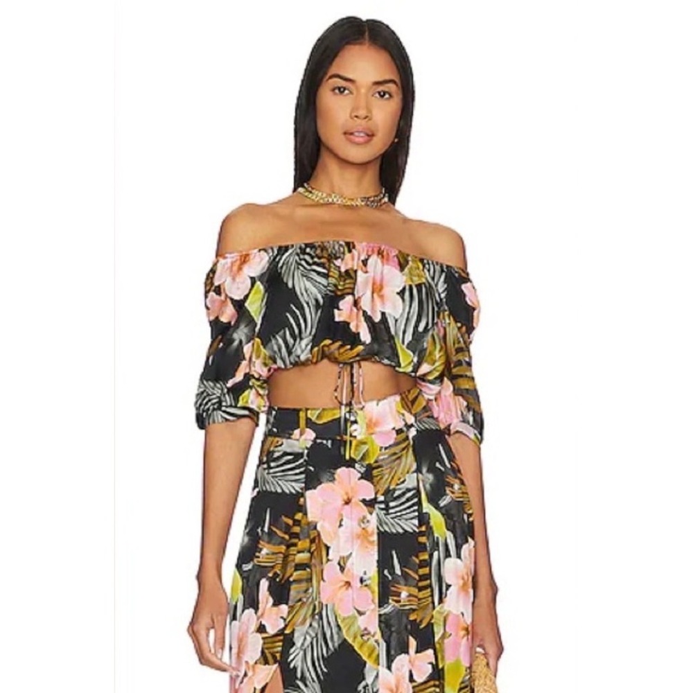 New! Favorite DaughterANYWHERE WITH YOUCrop Top in HawaiianVacay Small $198